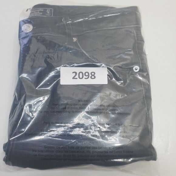 Abercrombie And Fitch High Rise Super Skinny Dark Wash Women's Jeans Size 27/4 - Picture 14 of 15